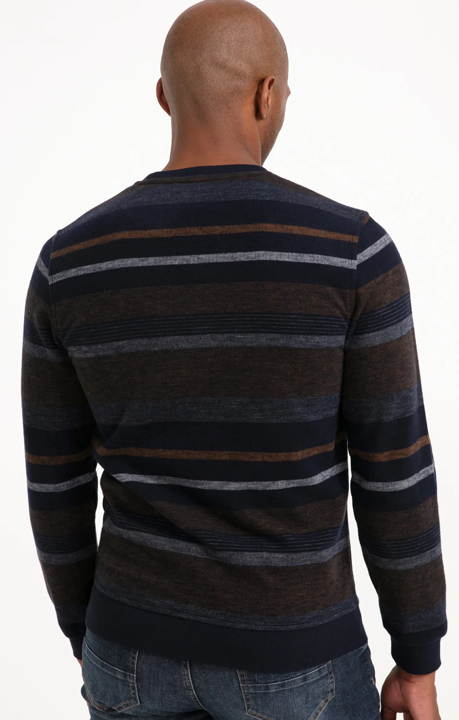 Armand Thiery Sweat manches longues Raye - Marine Shop