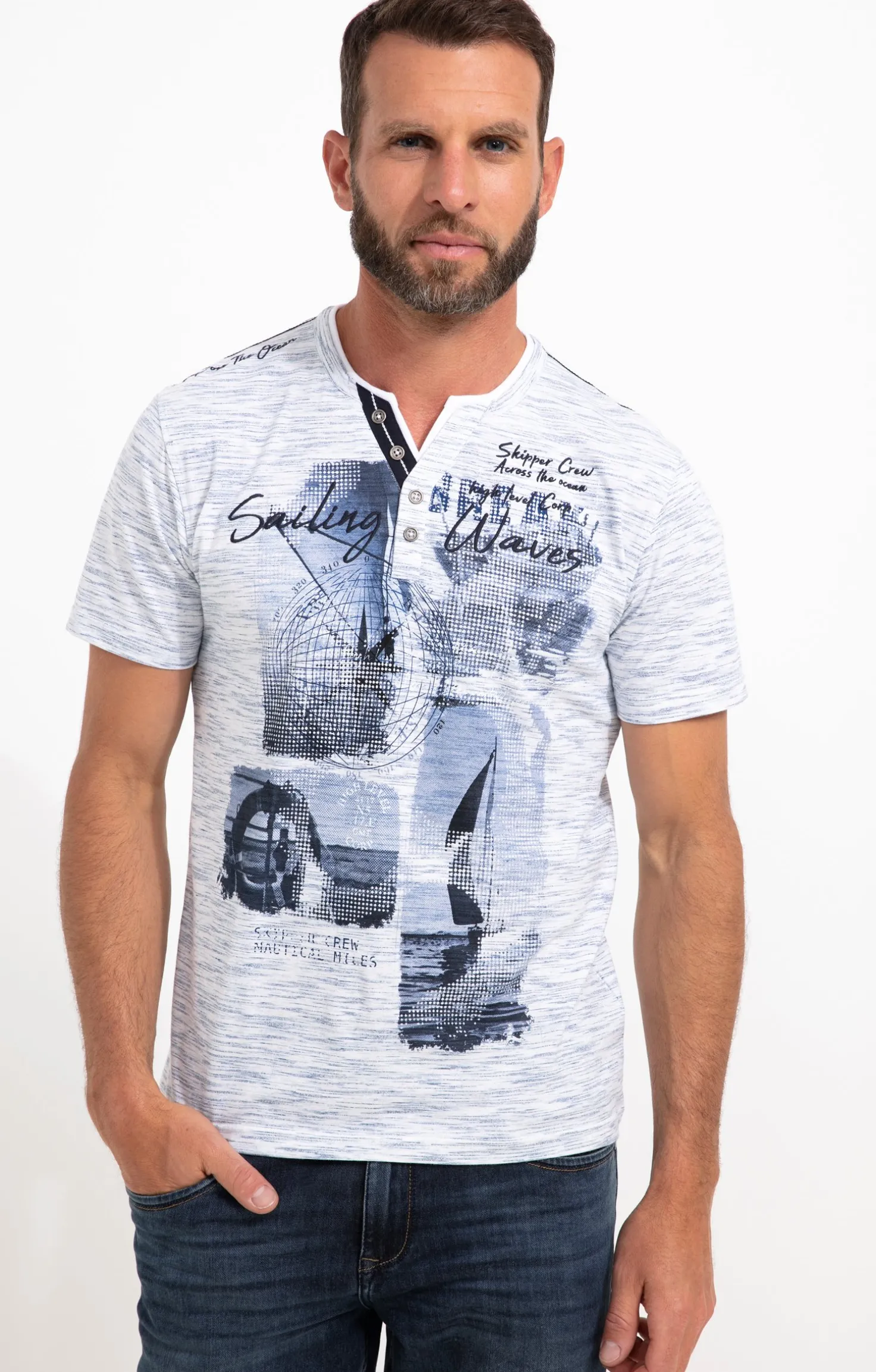 Armand Thiery Tee-shirt manches courtes Alfront - Bleu Store