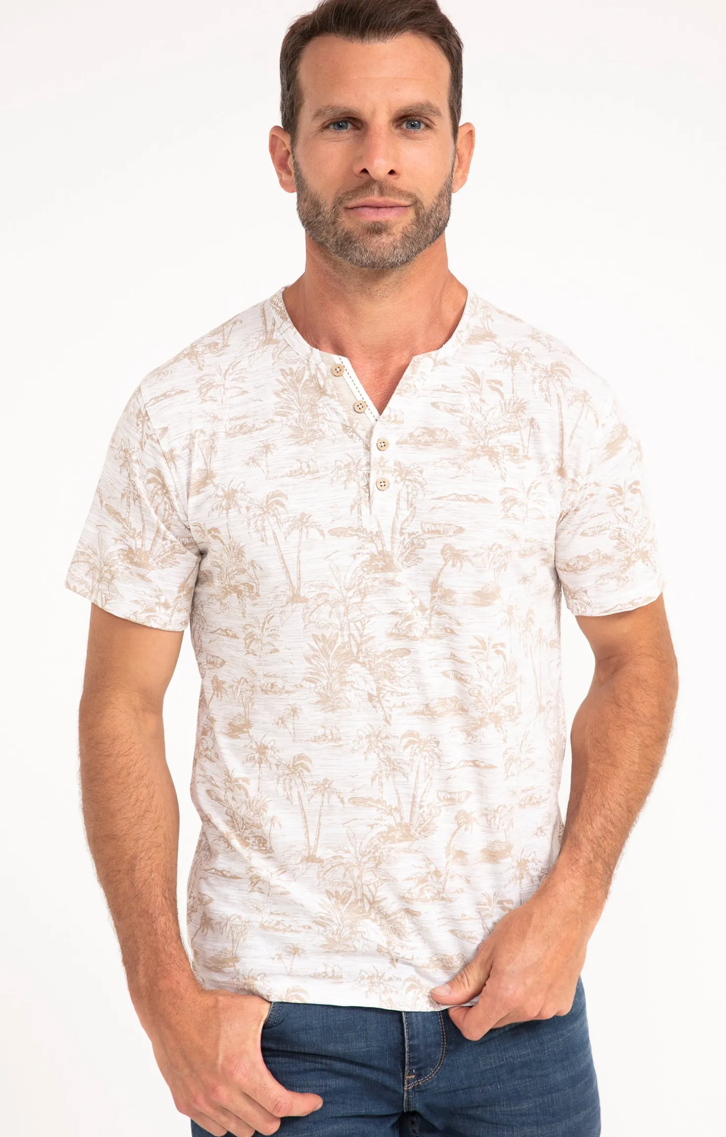 Armand Thiery Tee-shirt manches courtes Costa Ray - Blanc Best Sale