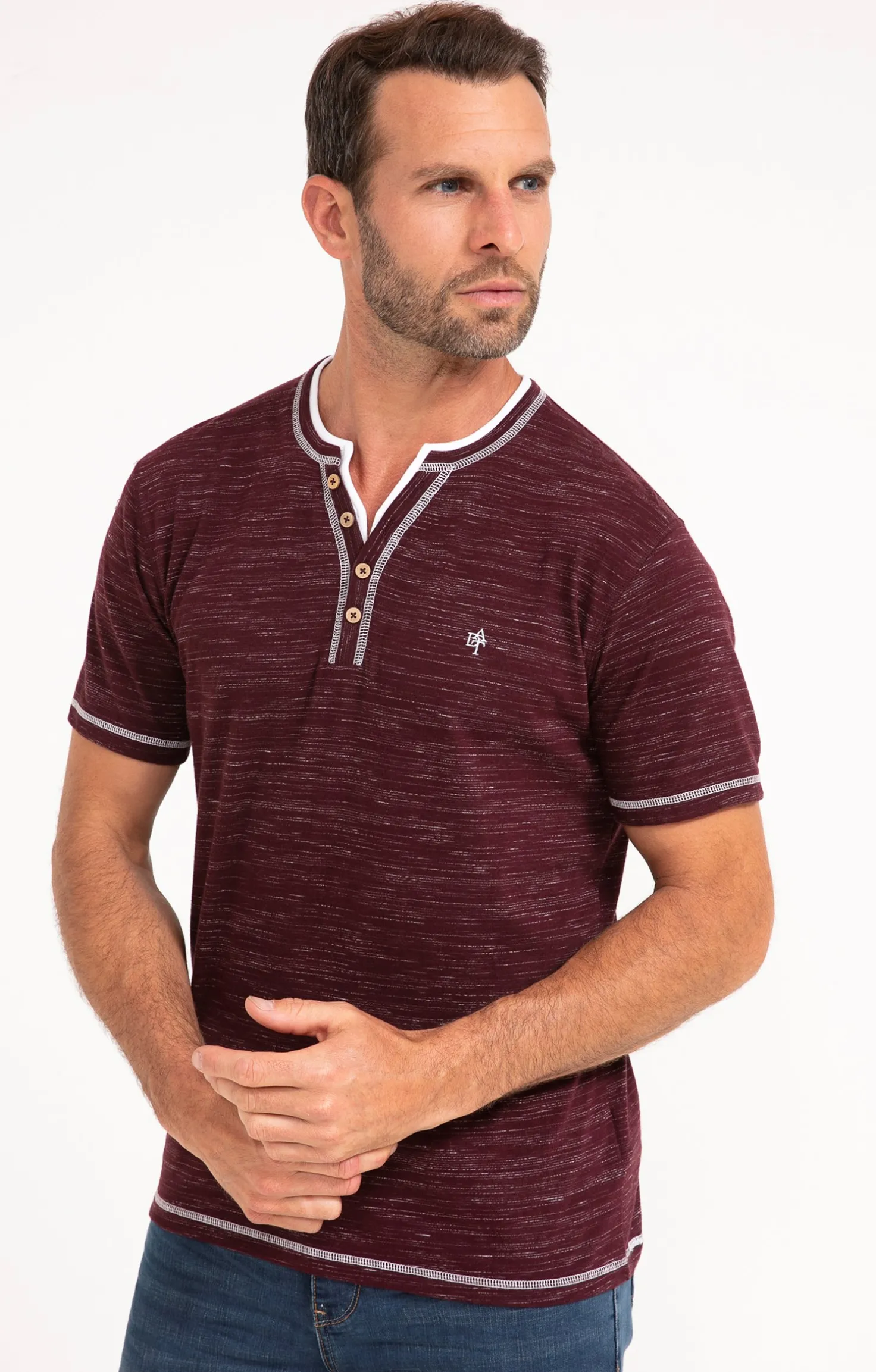 Armand Thiery Tee-shirt manches courtes Forest - Bordeaux Discount