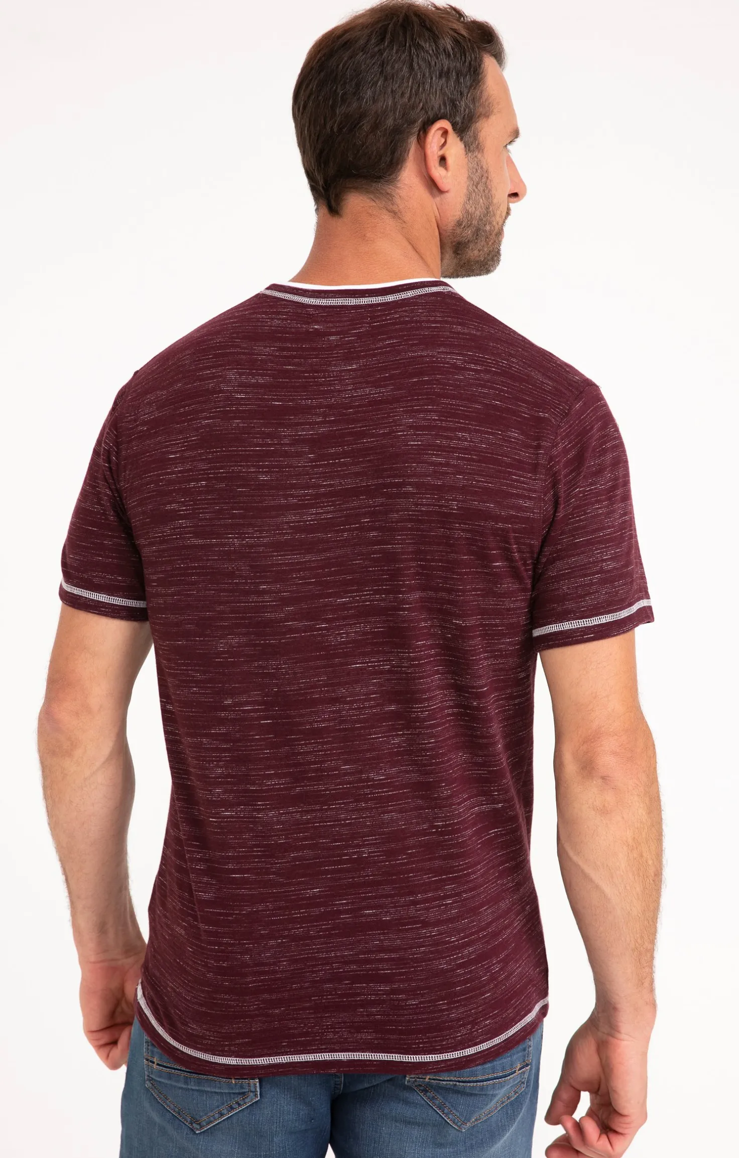 Armand Thiery Tee-shirt manches courtes Forest - Bordeaux Discount