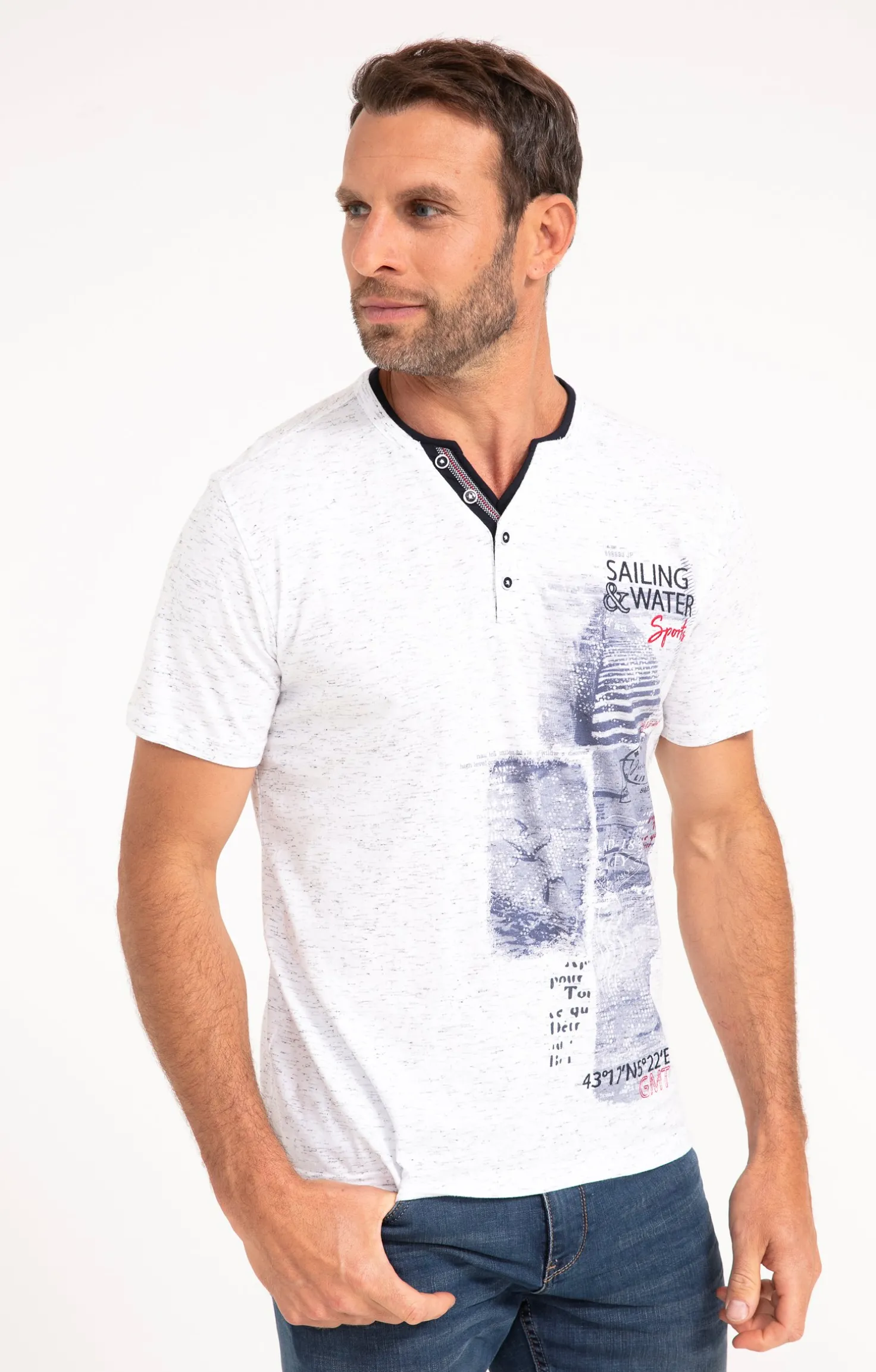 Armand Thiery Tee-shirt manches courtes Photomaton - Blanc Flash Sale