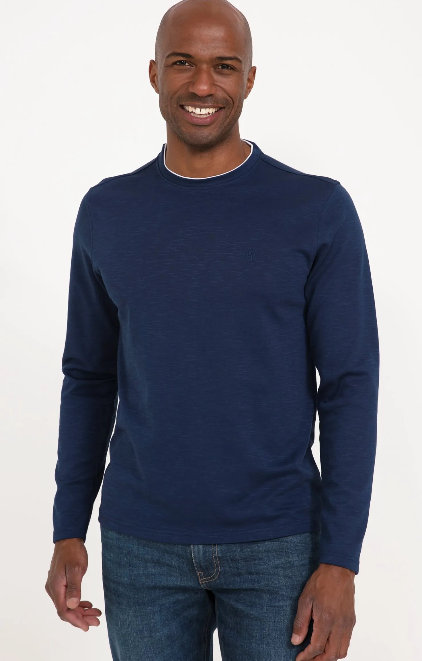 Armand Thiery Tee-shirt manches longues Slub interlock - Bleudur Best