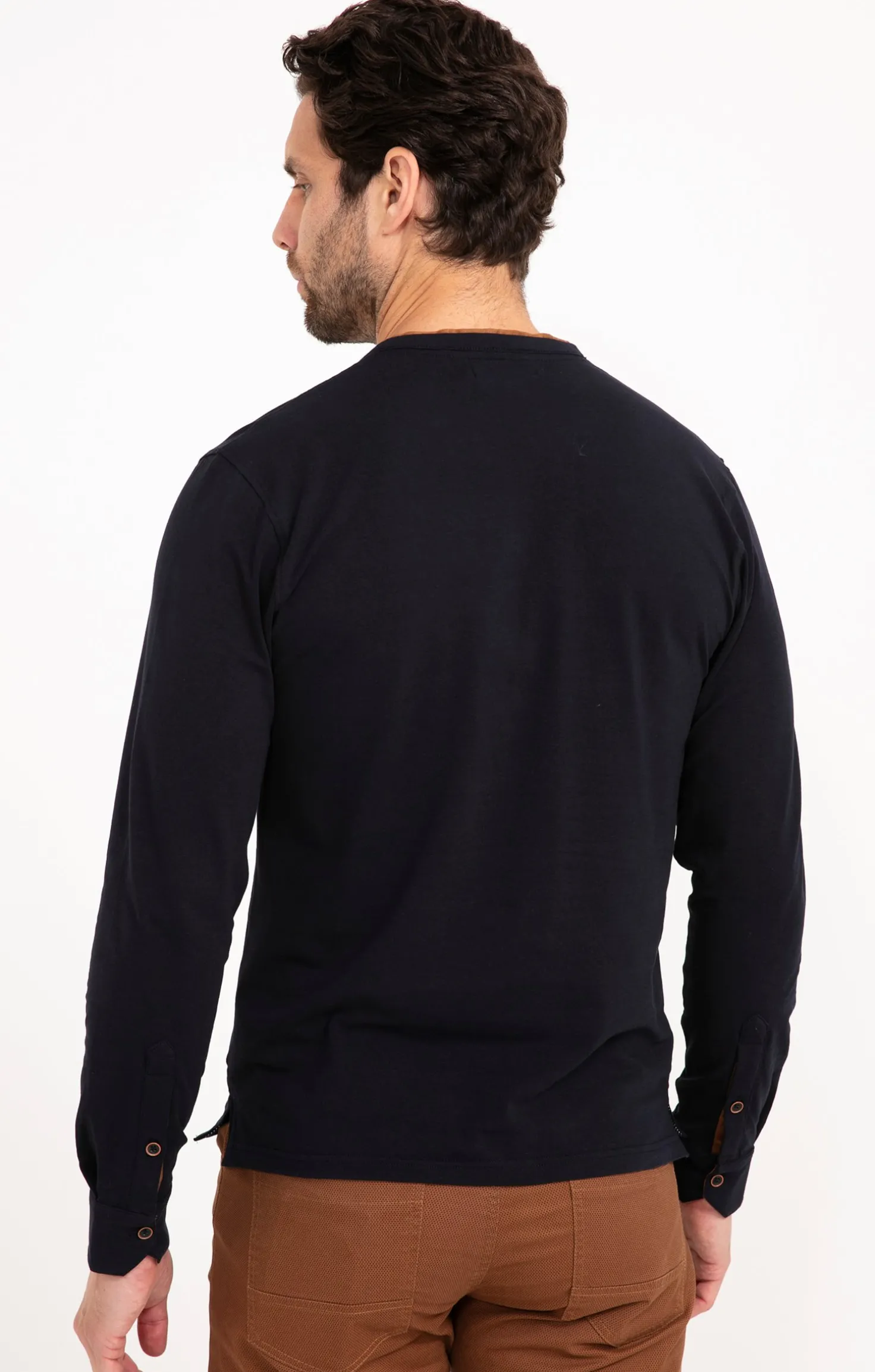 Armand Thiery Tee-shirt manches longues Suedot - Marine Best Sale