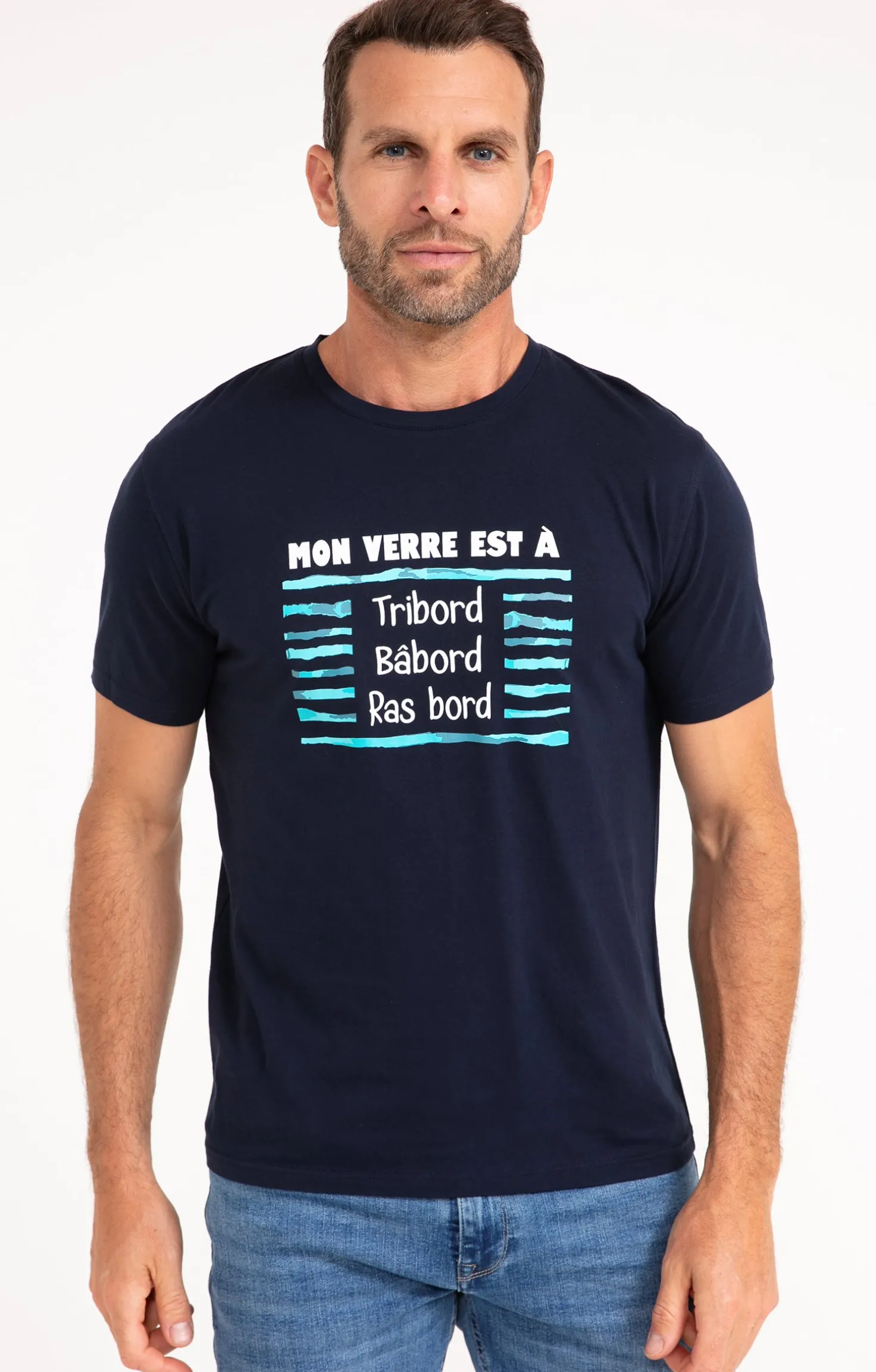 Armand Thiery Tee-shirt verre à ras bord - Marine Discount