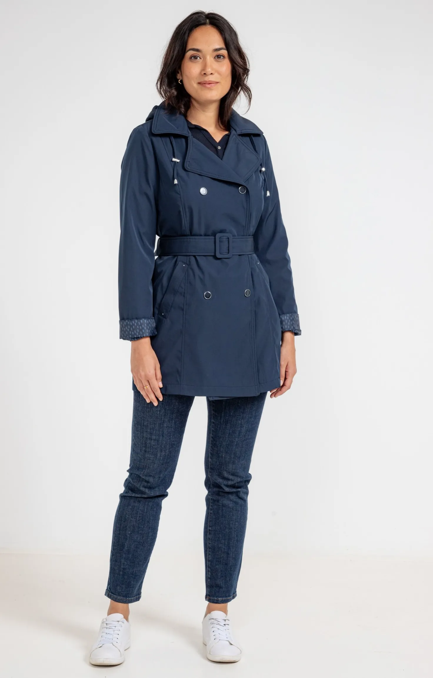 Armand Thiery Trench avec double patte de boutonnage - Marine Sale