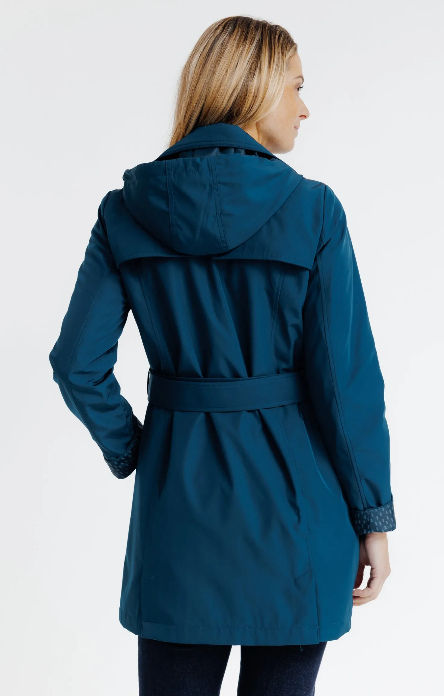 Armand Thiery Trench avec double patte de boutonnage - Pétrole Discount