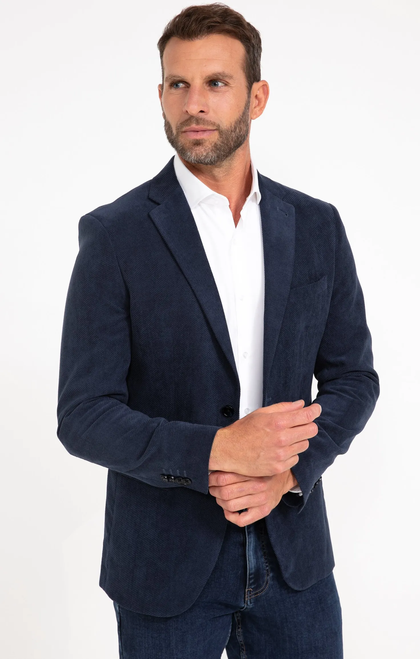 Armand Thiery Veste seule Polyblue - Marine Flash Sale